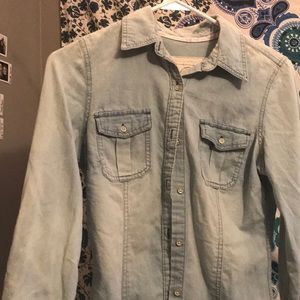 Faded blue jean button down